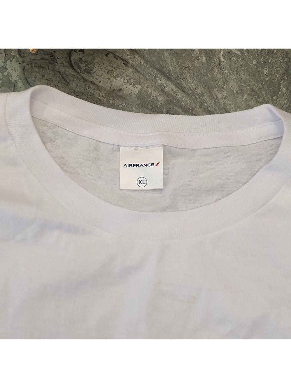 Air FRANCE men's Cotton White Tee Shirt New XL
